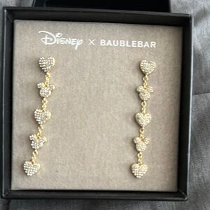 BaubleBar Gold Heart Dangle Earrings